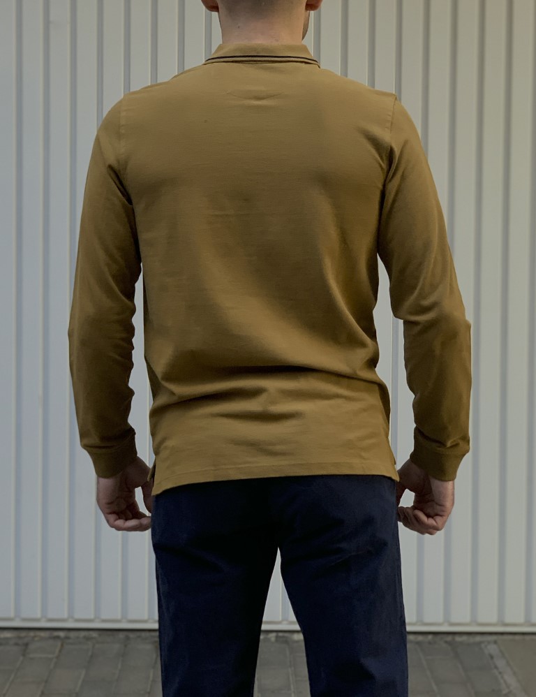 Lee Ανδρική Μπλούζα Polo Μακρυμάνικη Πικέ Καφέ L61VRL84 φωτογραφία